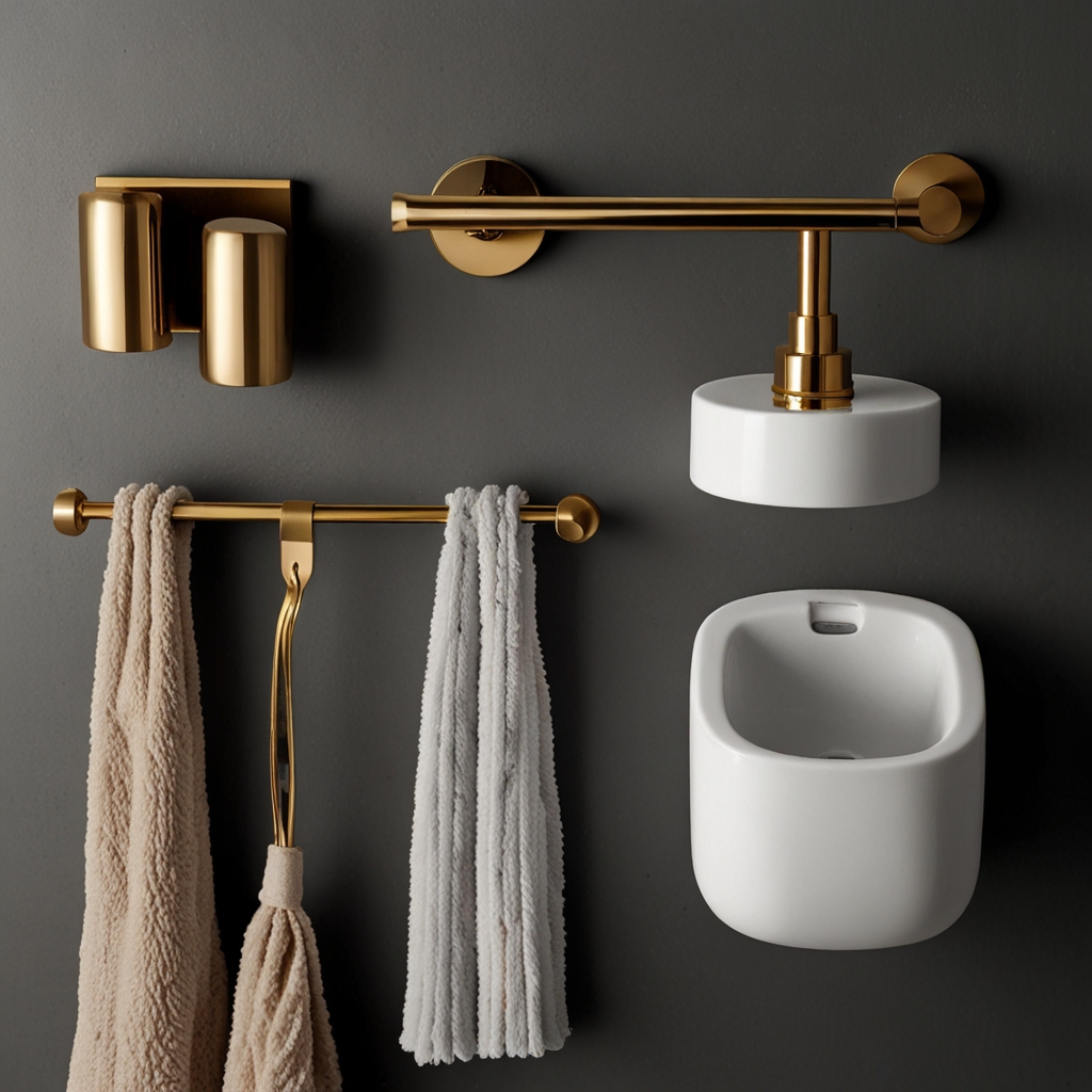 Elegant bathroom accessories set