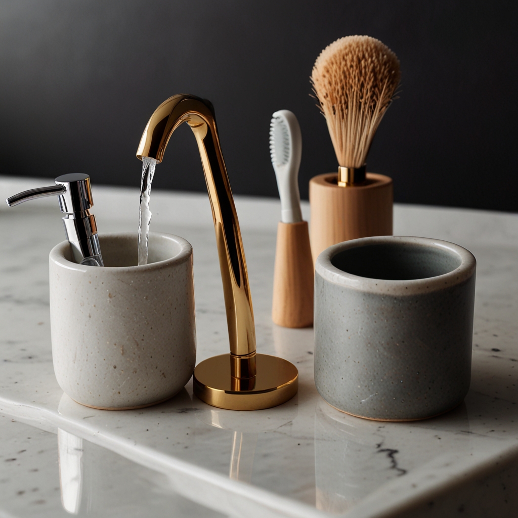 Chic and modern bathroom shelving unit