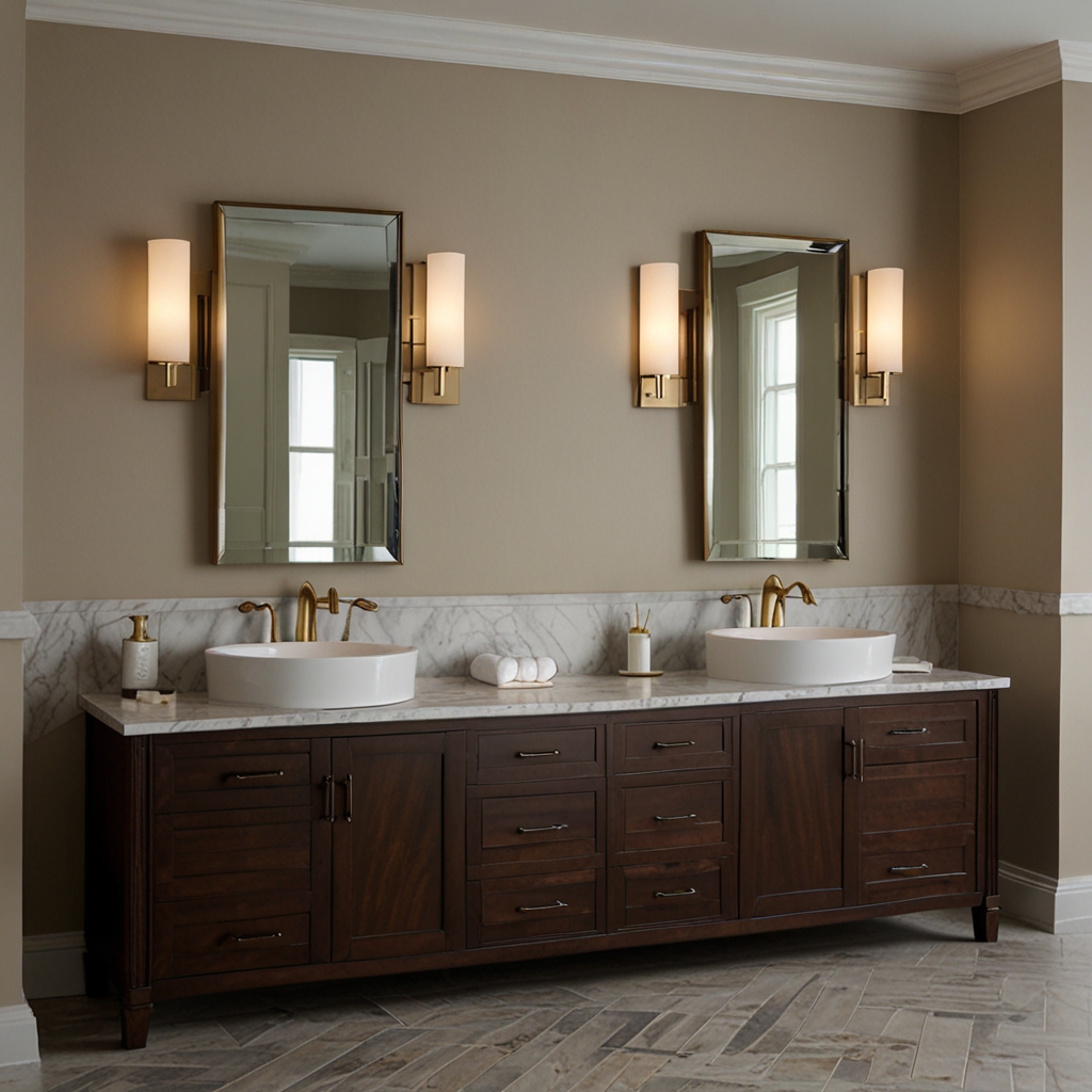 Elegant bathroom storage drawers