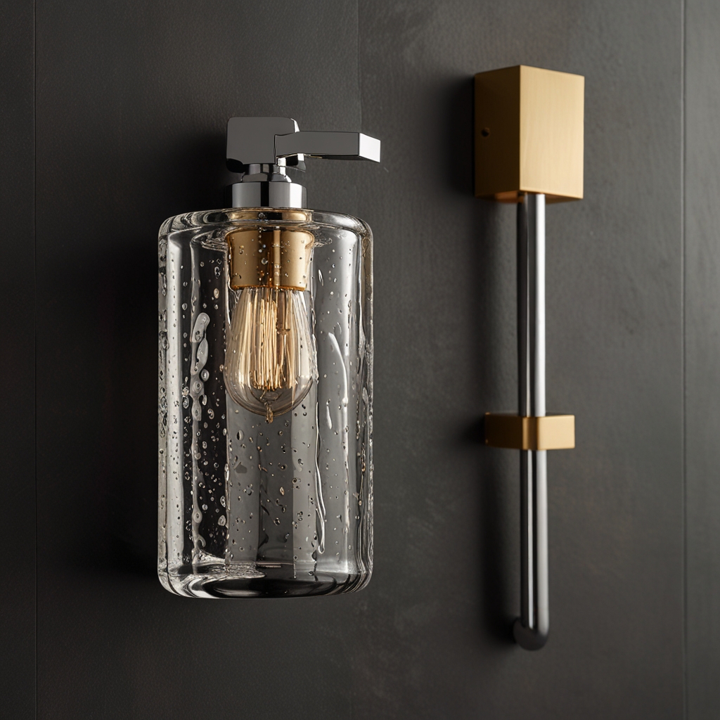 Elegant gold soap dispenser