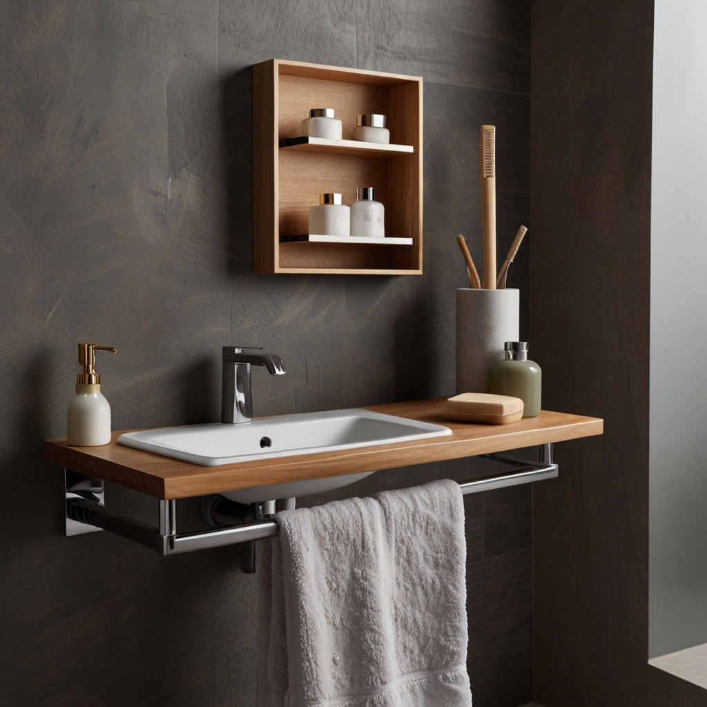 Sturdy ceramic bathroom cabinet