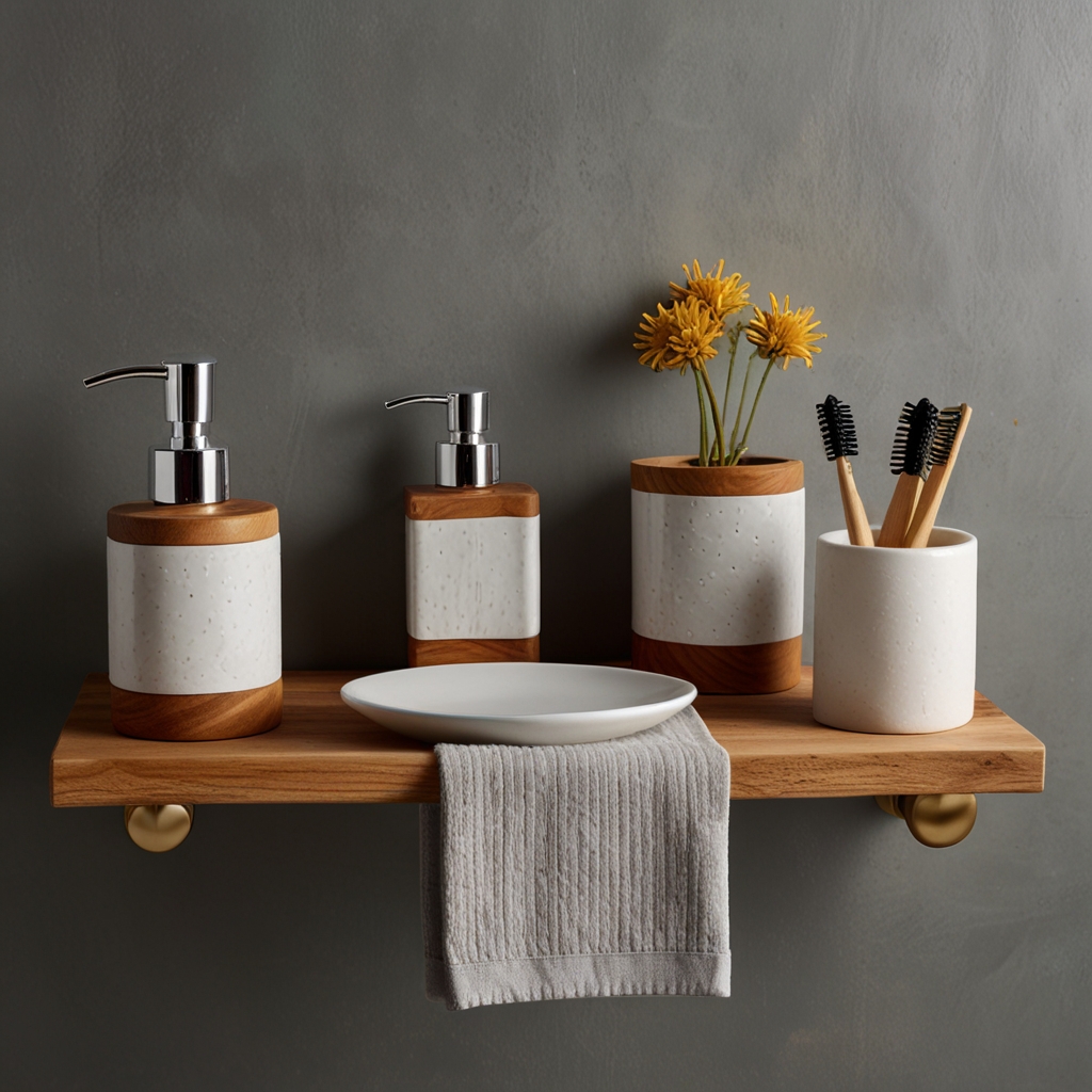 Sturdy teak bath stool