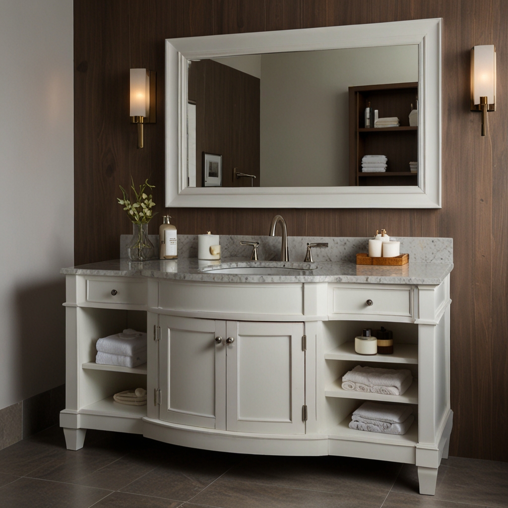 Modway Render 48 walnut vanity overview