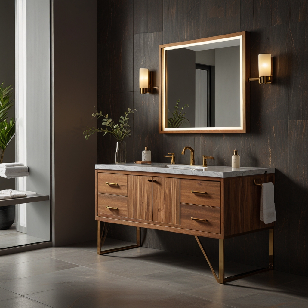 Sleek White Countertop of Vanity